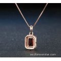 925 Sterling Silver Rose Gold Ruby Mkufu Pendant.